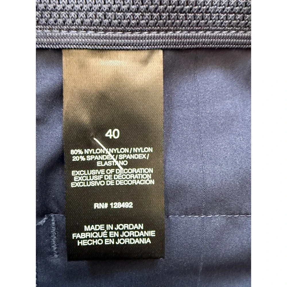 Greg Norman Golf Shorts Mens 40 Navy Performance Stretch Flat Front Casual
